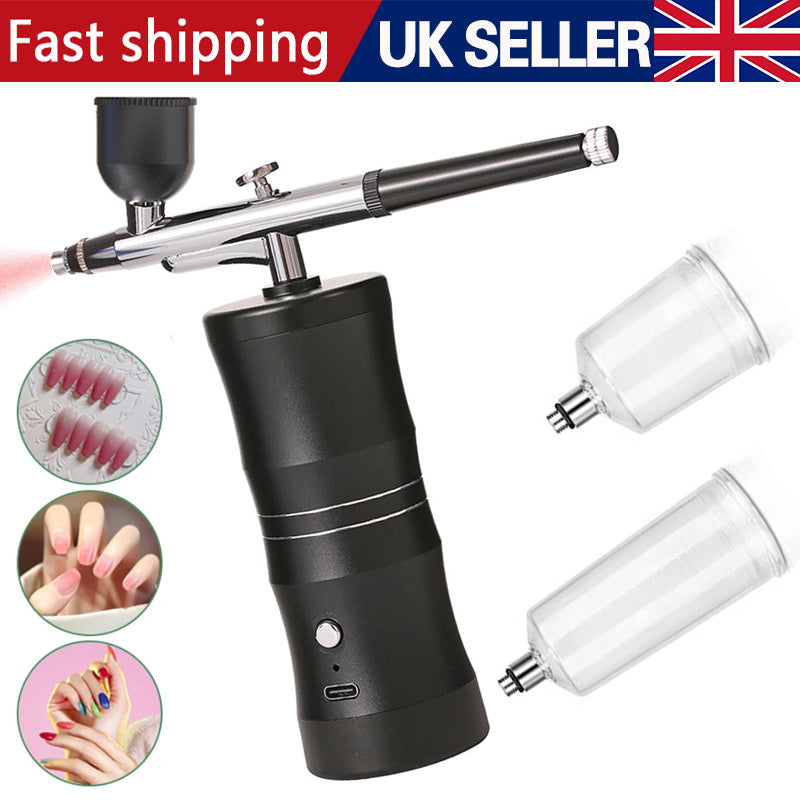 Mini Airbrush Compressor Kit Spray Gun Air-Brush Paint Tattoo Nails Art Handheld