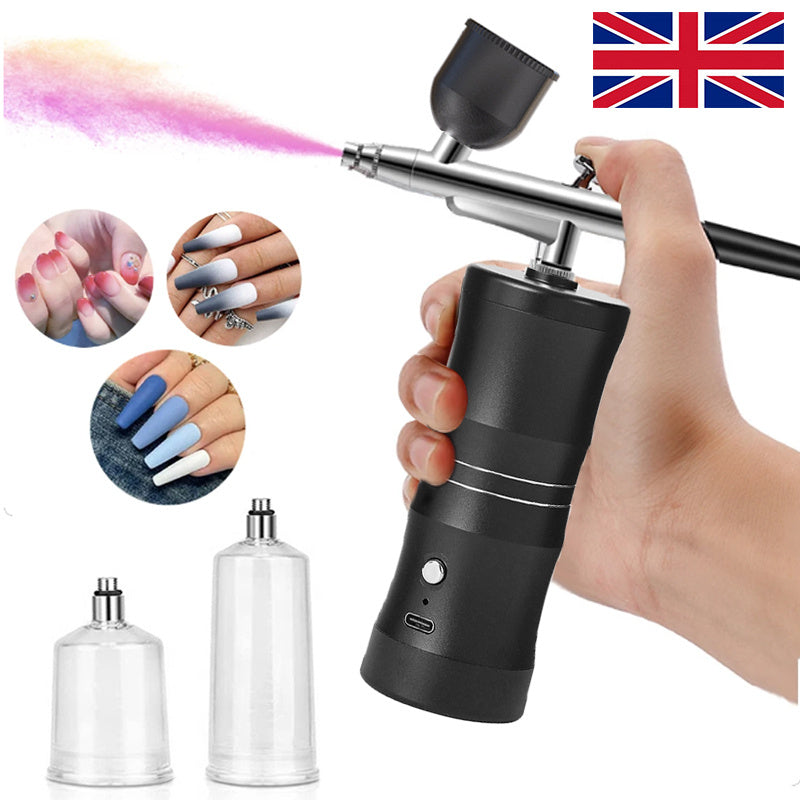 Mini Airbrush Compressor Kit Spray Gun Air-Brush Paint Tattoo Nails Art Handheld