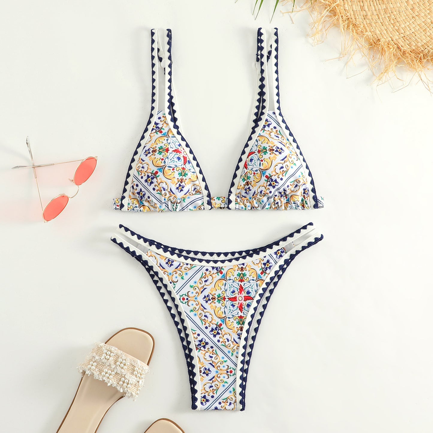 Bikini Women's Printed Split Swimsuit