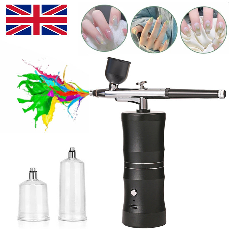 Mini Airbrush Compressor Kit Spray Gun Air-Brush Paint Tattoo Nails Art Handheld