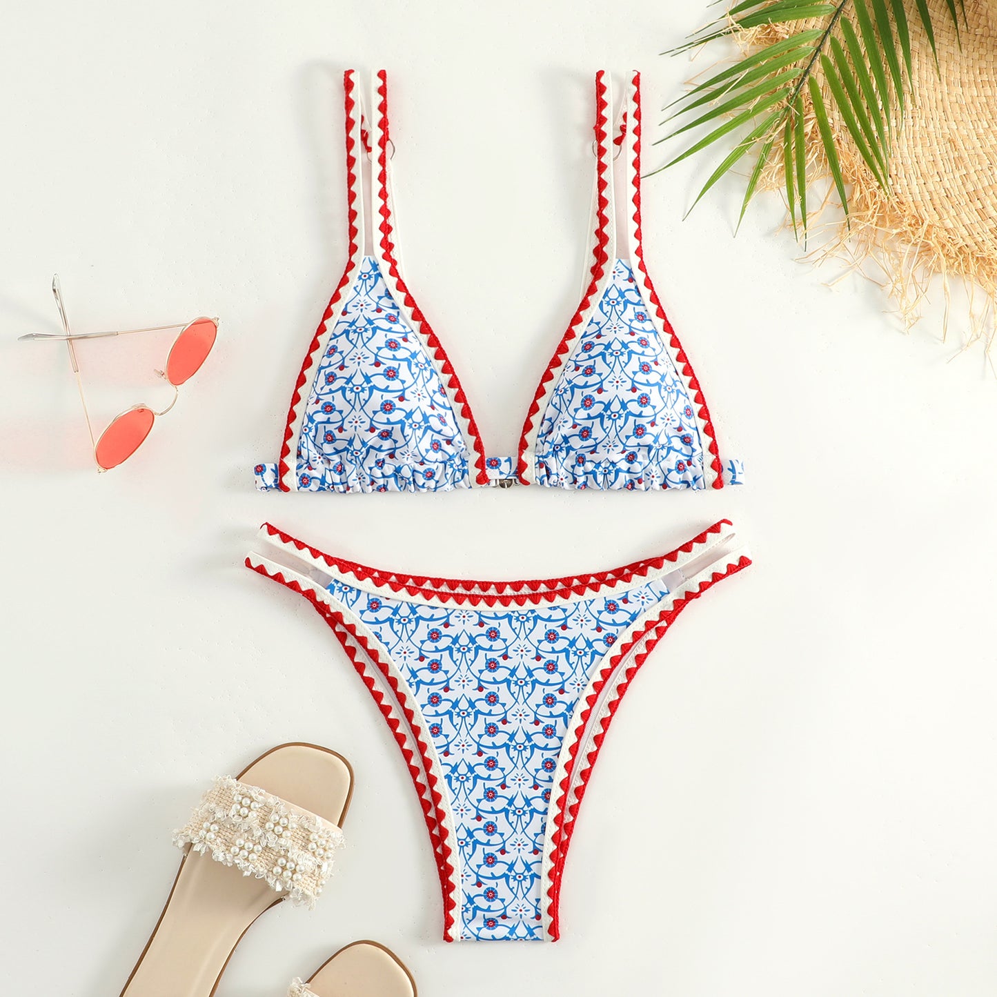 Bikini Women's Printed Split Swimsuit